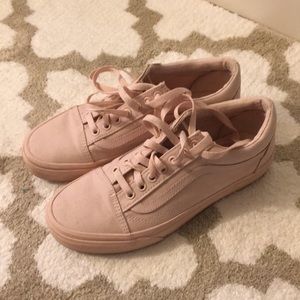 Blush canvas Vans